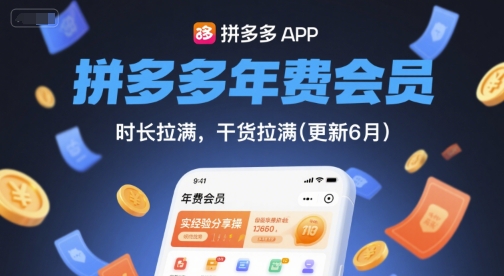 拼多多年费会员，实经验分享操，时长拉满，干货拉满(更新11月)-蓝天网创