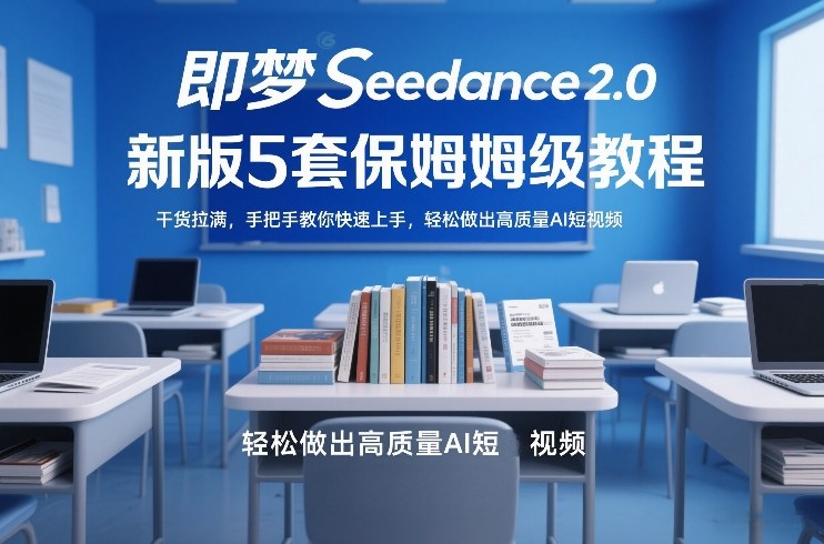 即梦Seedance2.0新版5套保姆级教程，干货拉满，手把手教你快速上手，轻松做出高质量AI短视频-蓝天网创