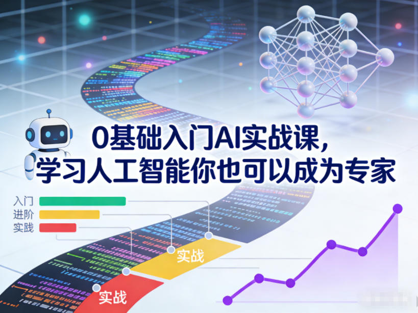0基础入门AI实战课，学习人工智能你也可以成为专家-蓝天网创